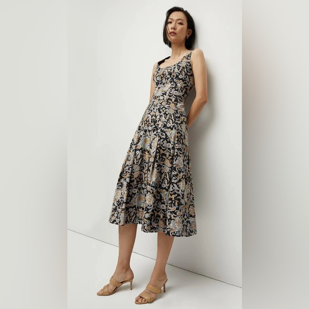 VERONICA BEARD Jolie Midi Paisley Dress Size 2 NWT - Picture 2 of 15